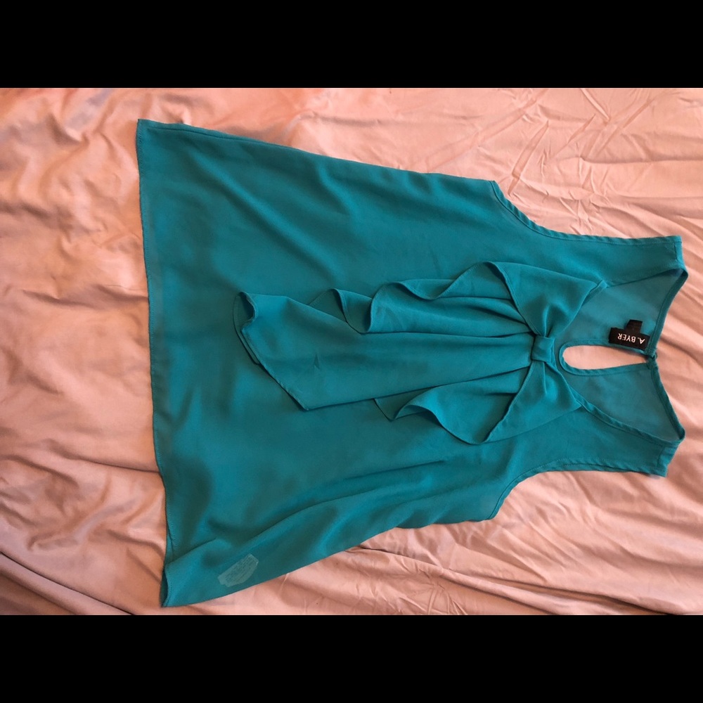 Blue bow tank top